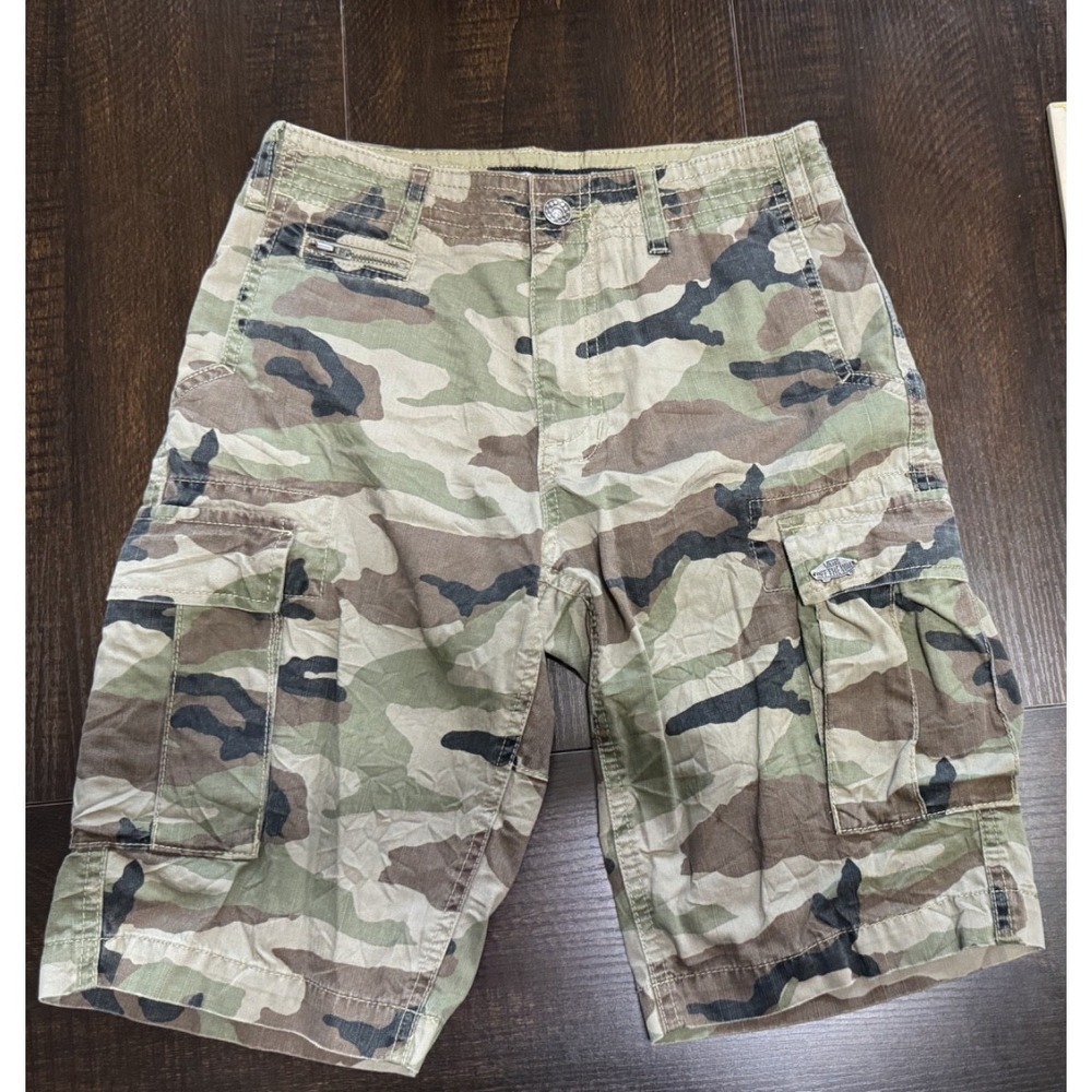 Vans Off The Wall Boys Camouflage Cargo Shorts Camo Size 10